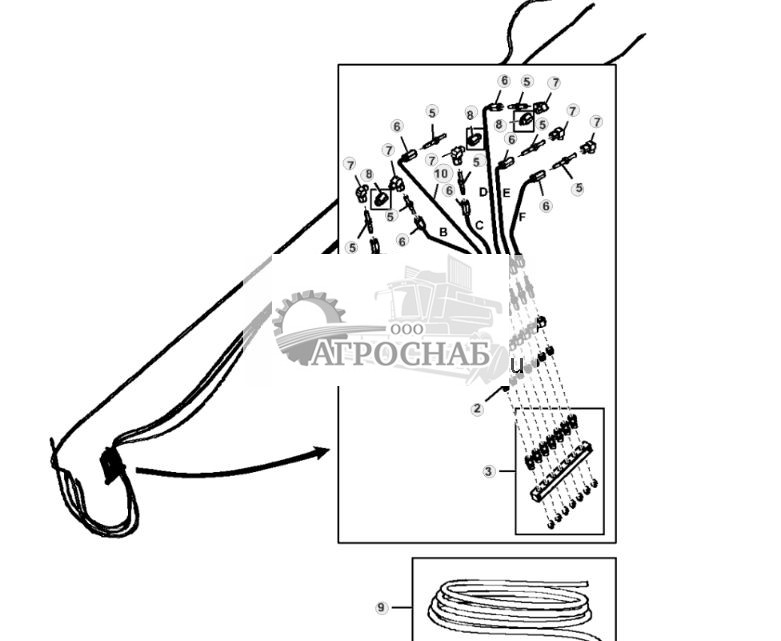 Components, Lubrication System, Boom, Nipple Block, 7-Port - ST812675 224.jpg